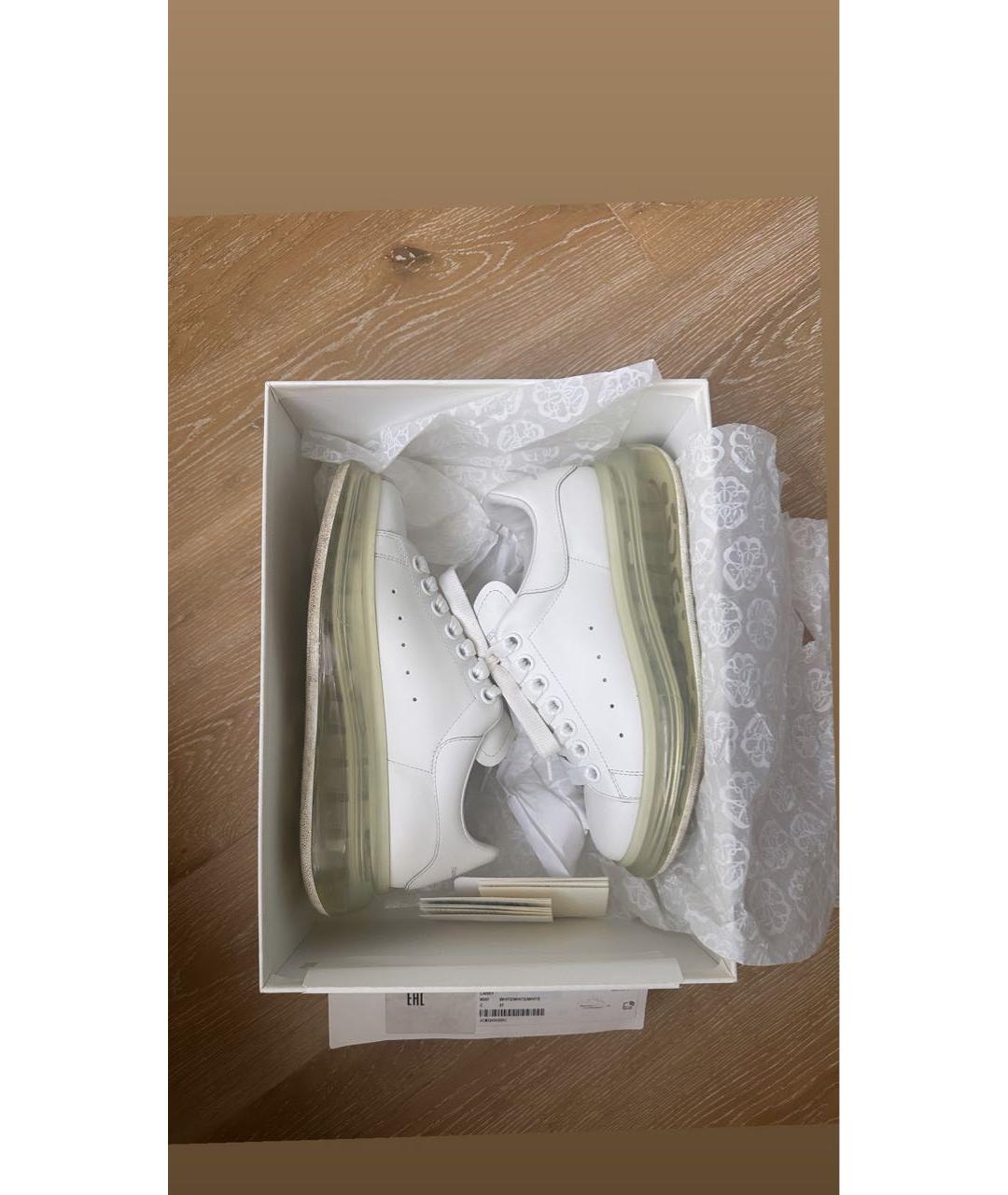 ALEXANDER MCQUEEN Белые кожаные кроссовки, фото 6