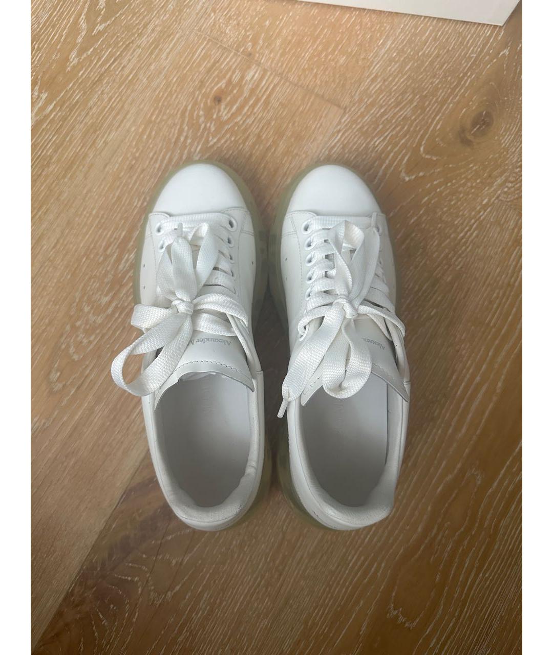 ALEXANDER MCQUEEN Белые кожаные кроссовки, фото 8