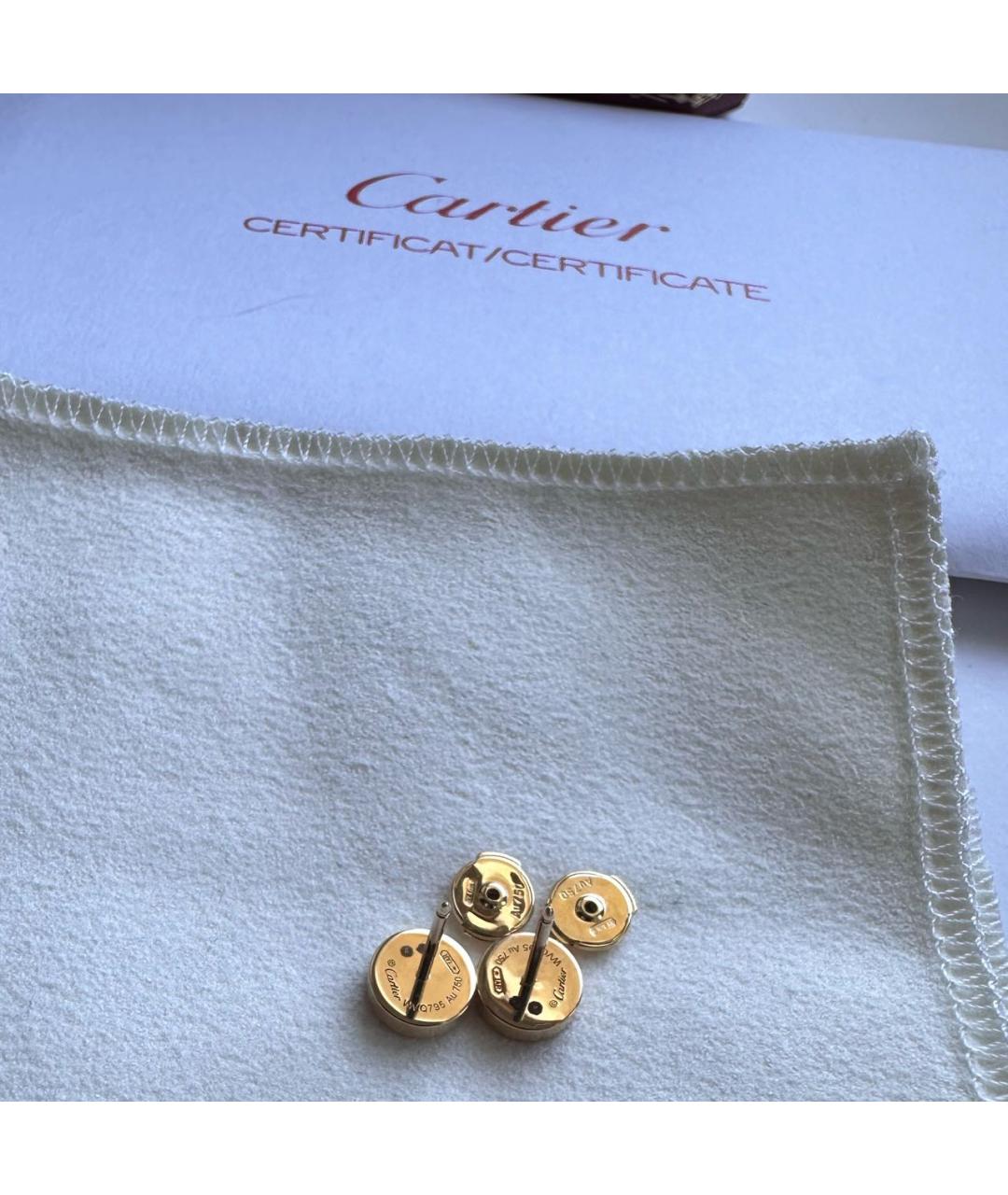 CARTIER Золотые серьги из желтого золота, фото 3