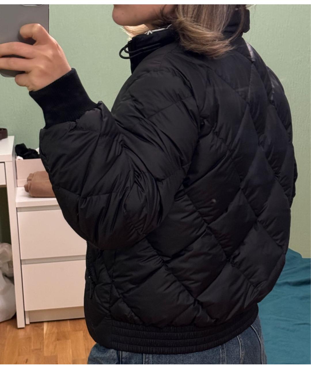 HERMES Черный полиэстеровый пуховик, фото 7