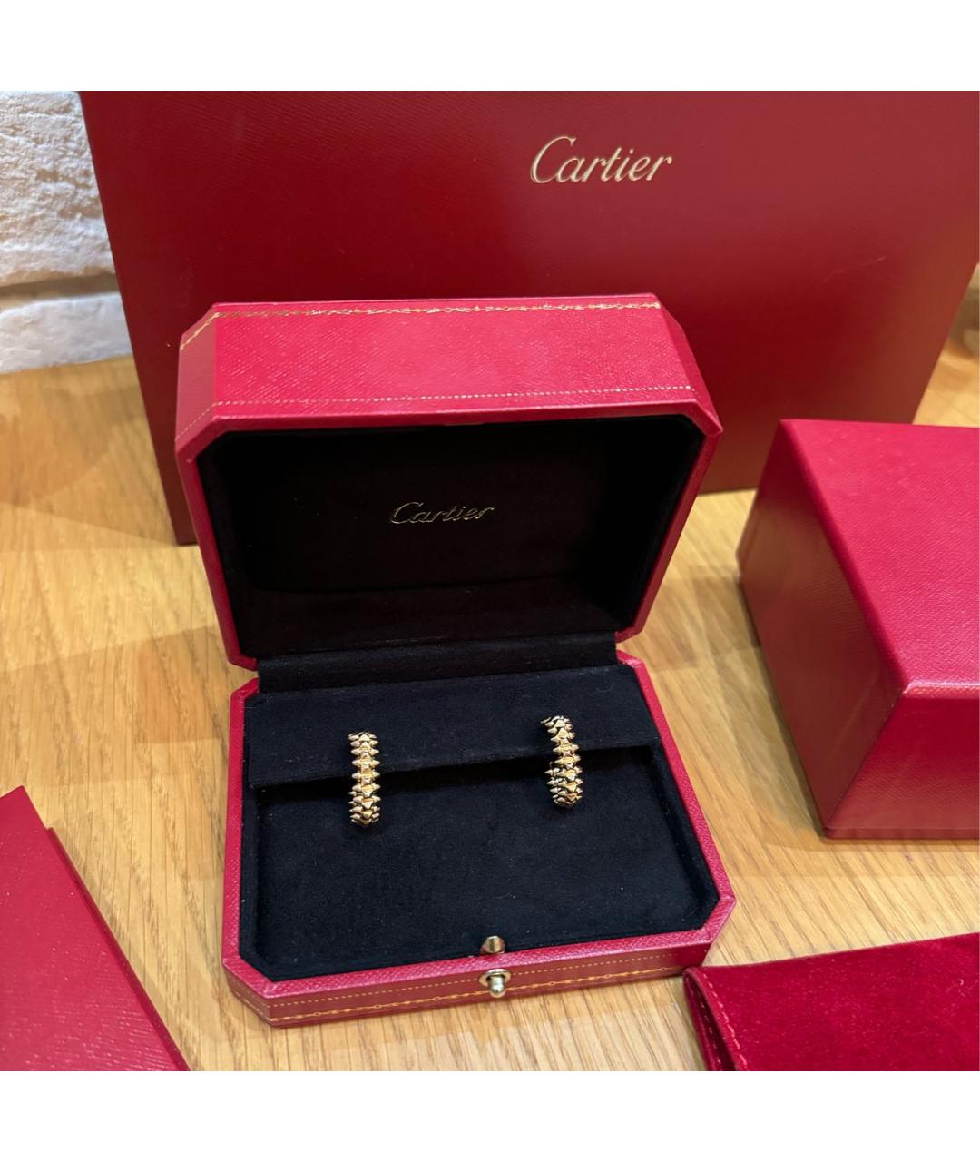 CARTIER Золотые серьги из розового золота, фото 4