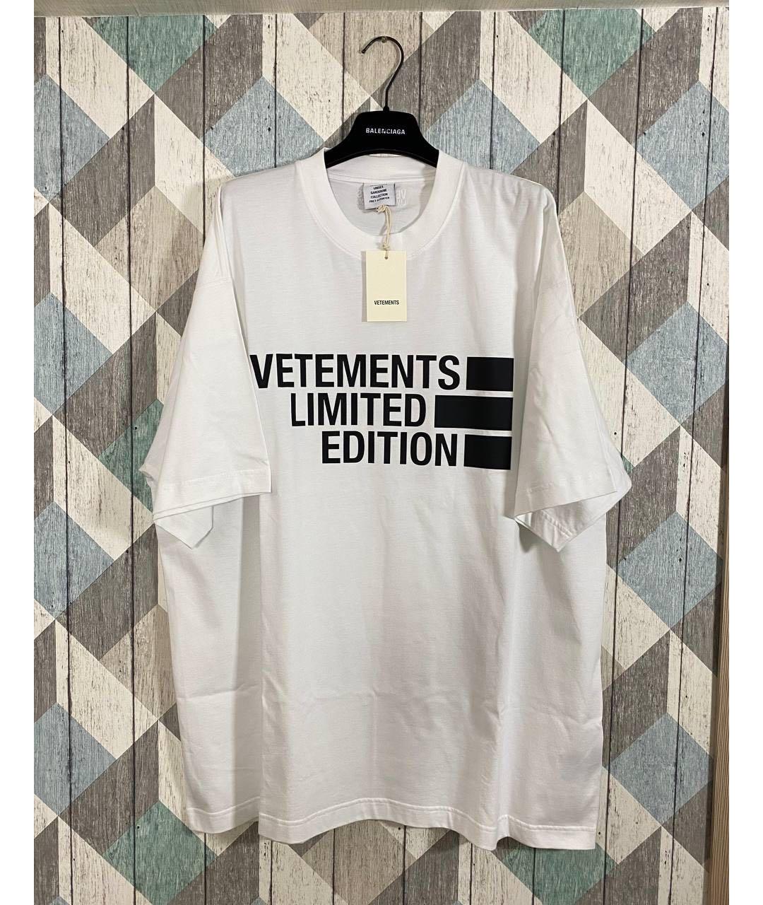 VETEMENTS Белая хлопковая футболка, фото 6