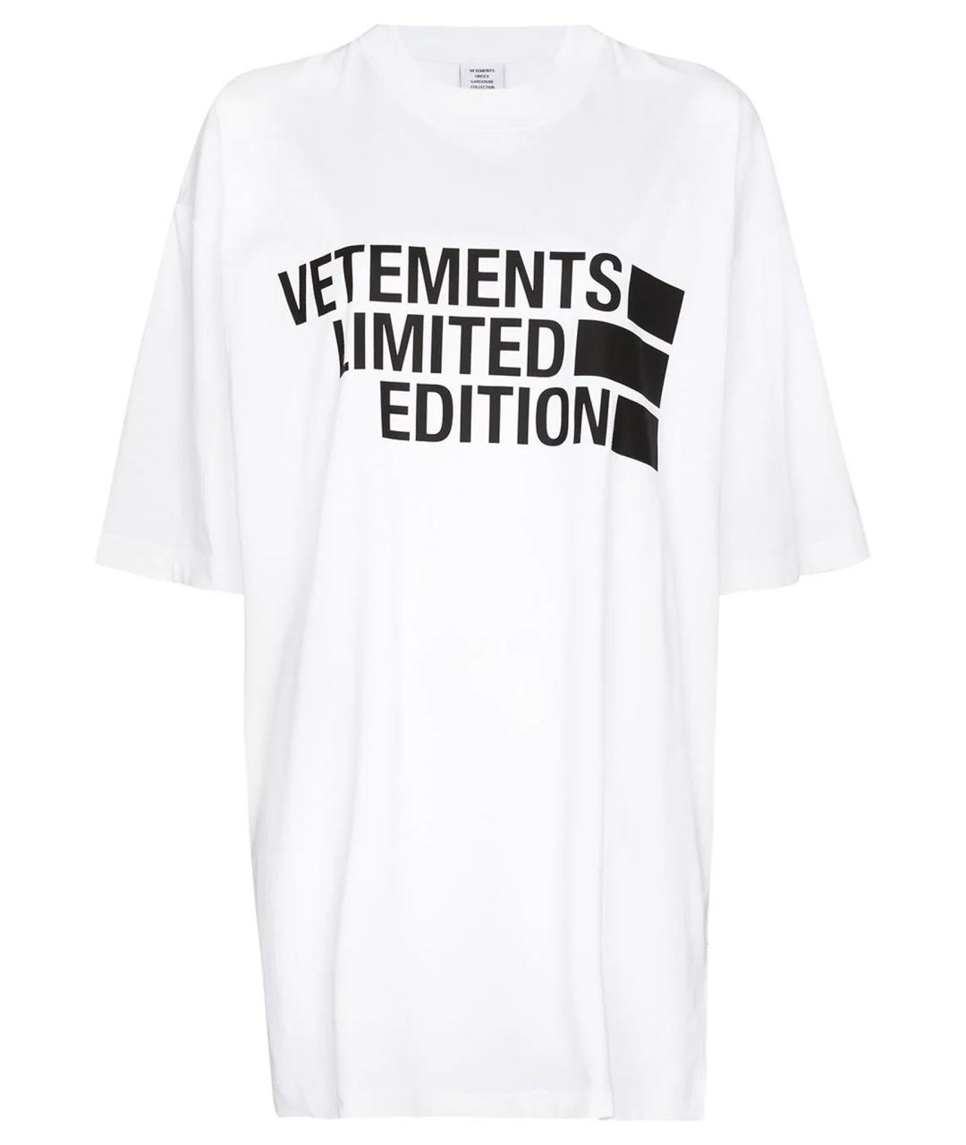 VETEMENTS Белая хлопковая футболка, фото 1