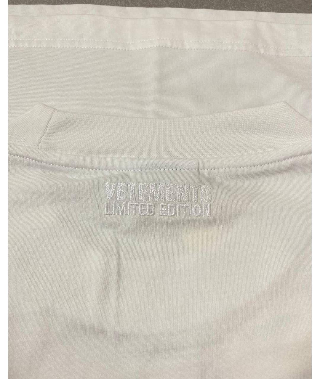 VETEMENTS Белая хлопковая футболка, фото 5