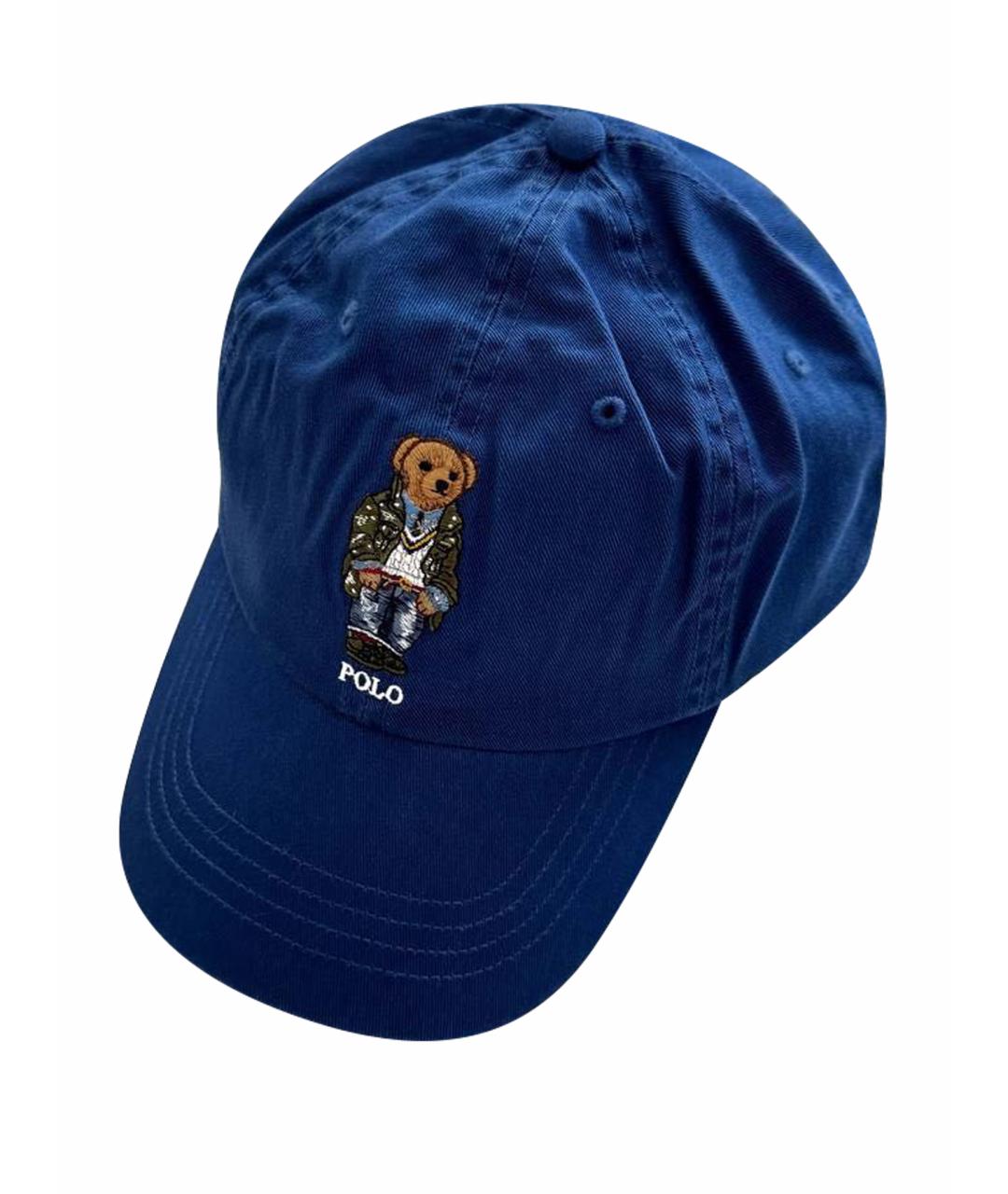 POLO RALPH LAUREN Темно-синяя хлопковая кепка/бейсболка, фото 1