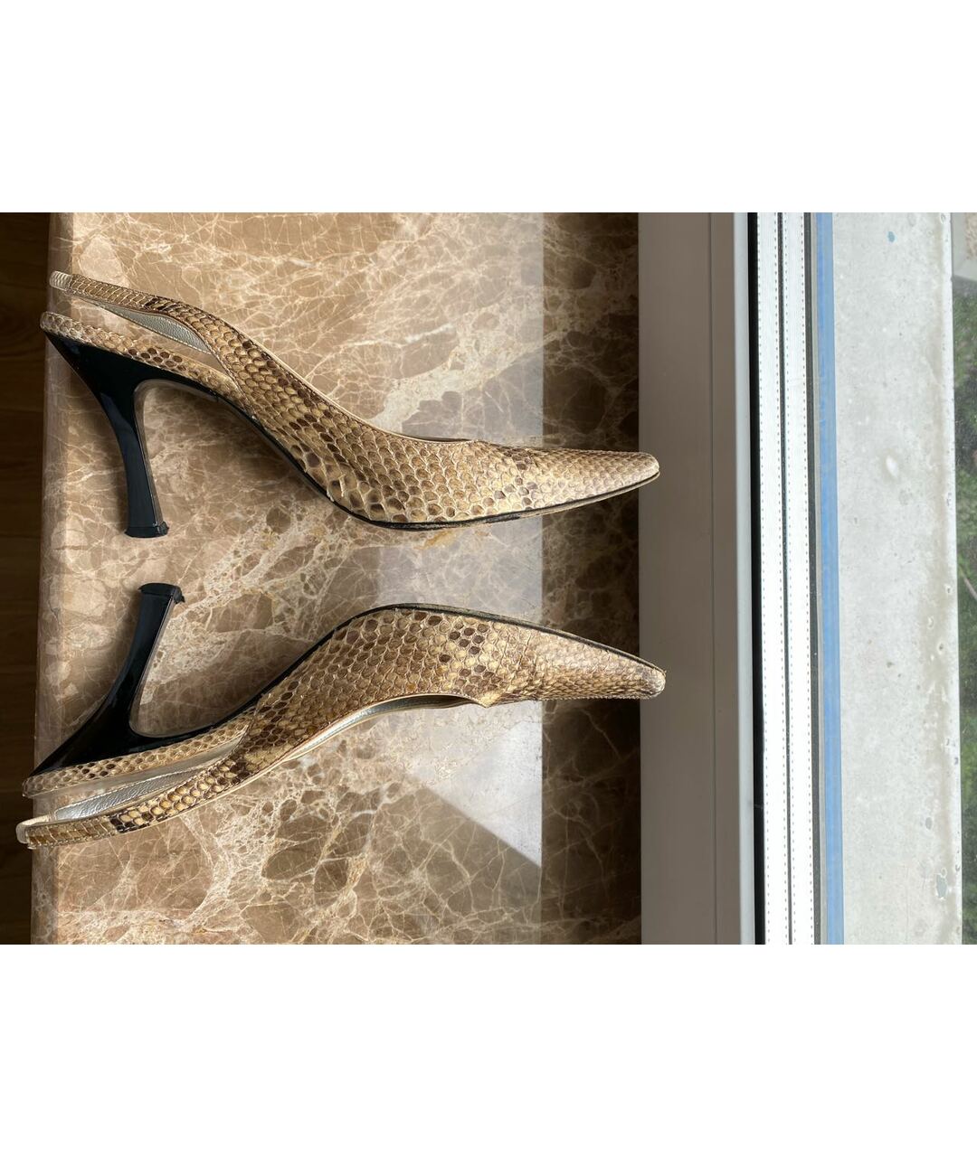 DOLCE & GABBANA VINTAGE Бежевые туфли из экзотической кожи, фото 3