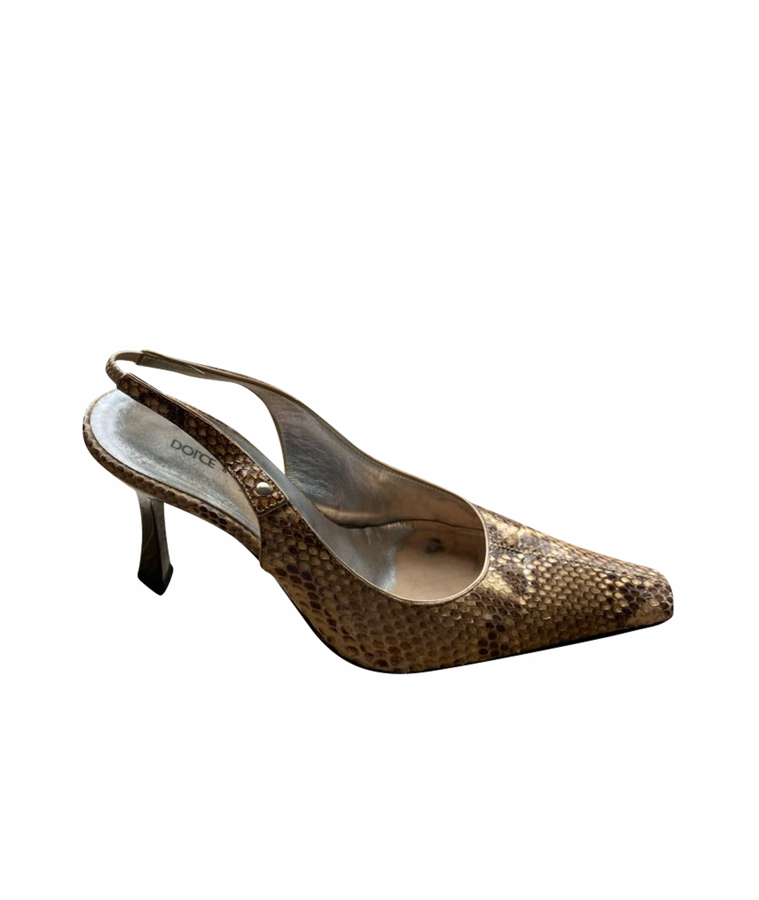 DOLCE & GABBANA VINTAGE Бежевые туфли из экзотической кожи, фото 1