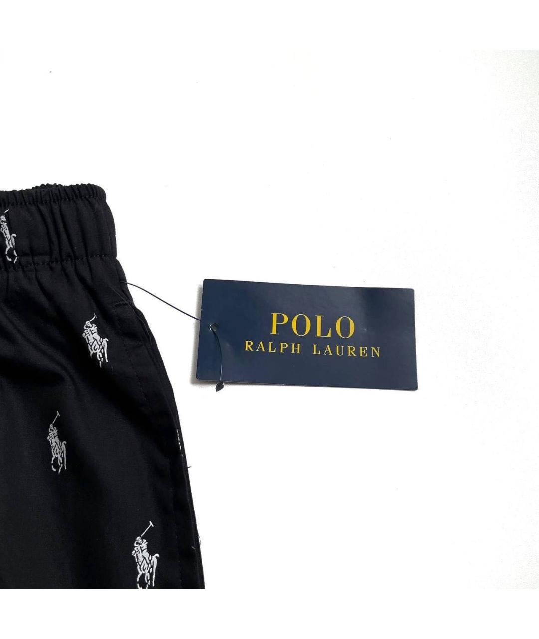 POLO RALPH LAUREN Черные хлопковые повседневные брюки, фото 4