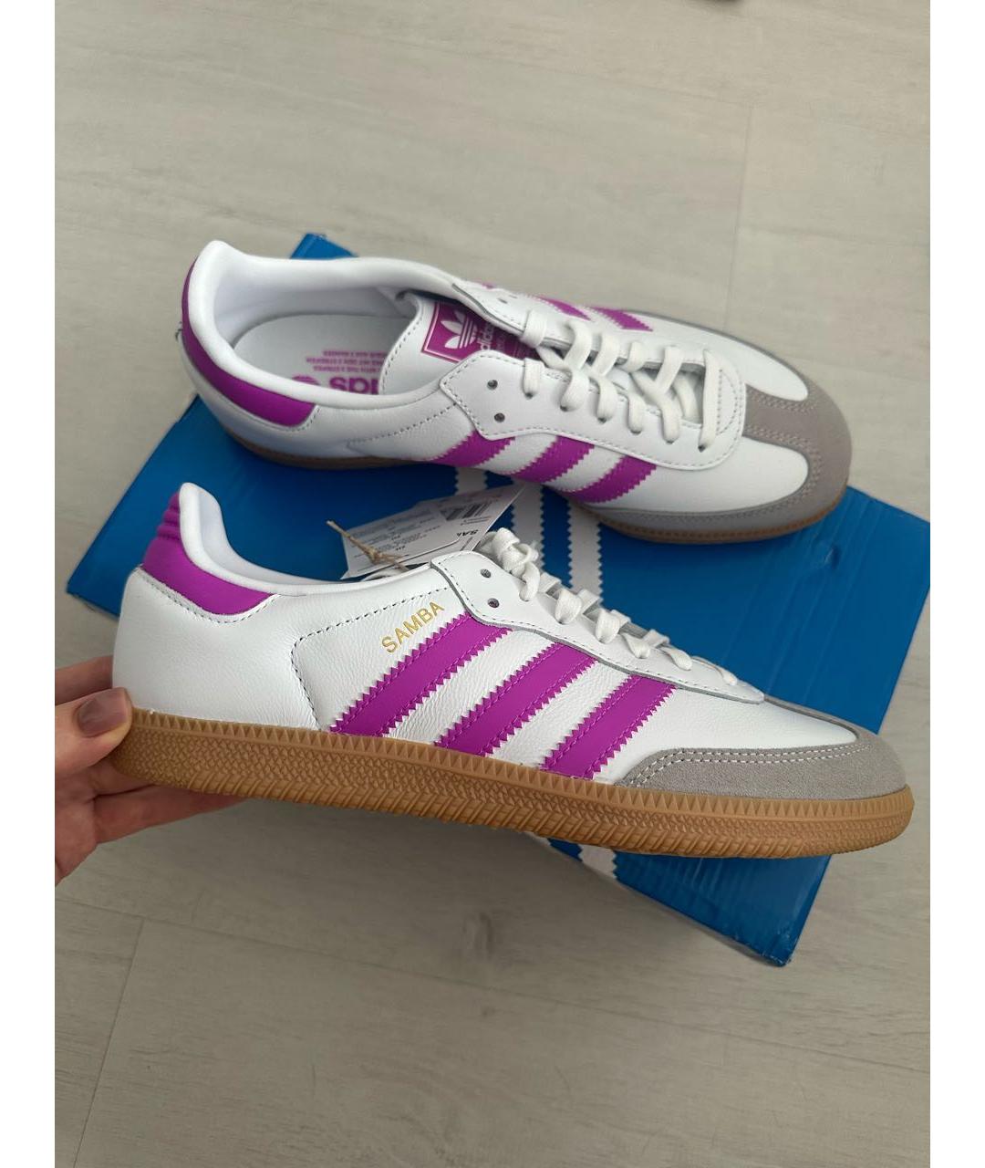 ADIDAS Белые кожаные кеды, фото 8