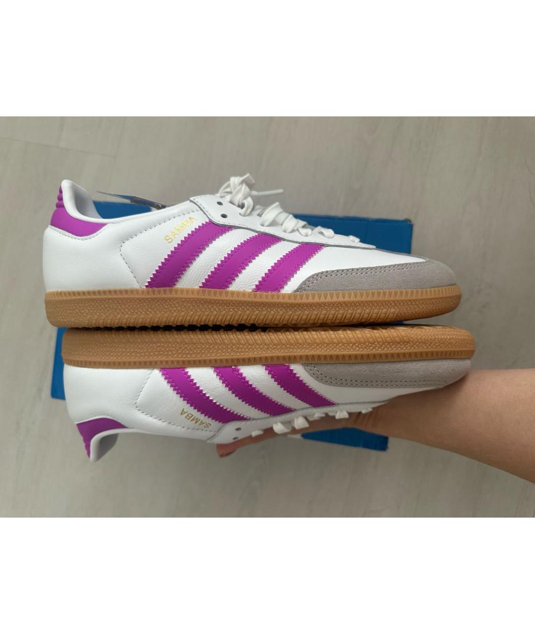 ADIDAS Белые кожаные кеды, фото 5