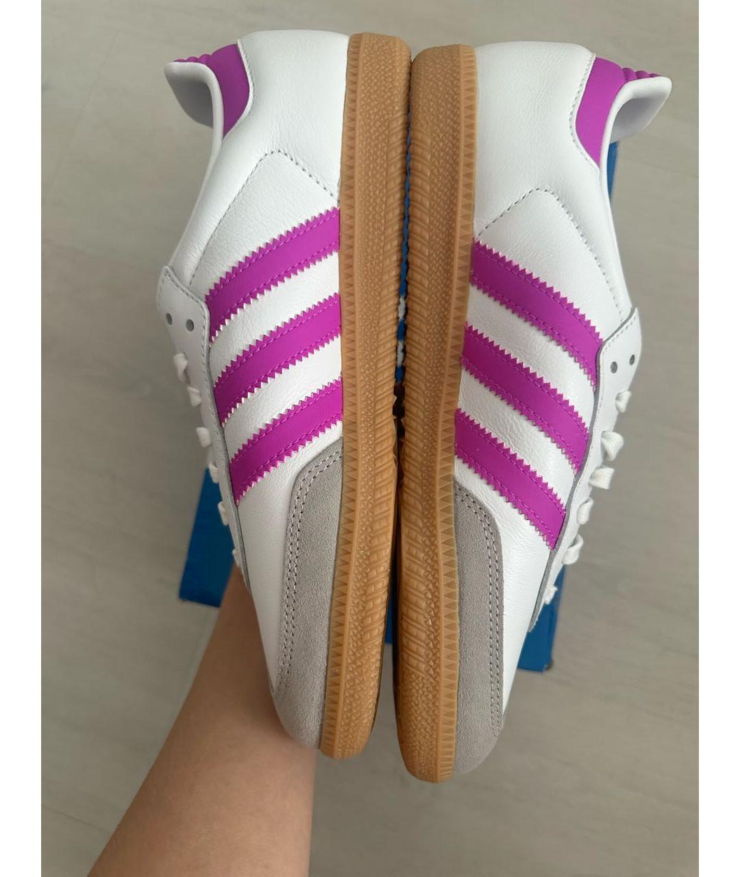 ADIDAS Белые кожаные кеды, фото 4