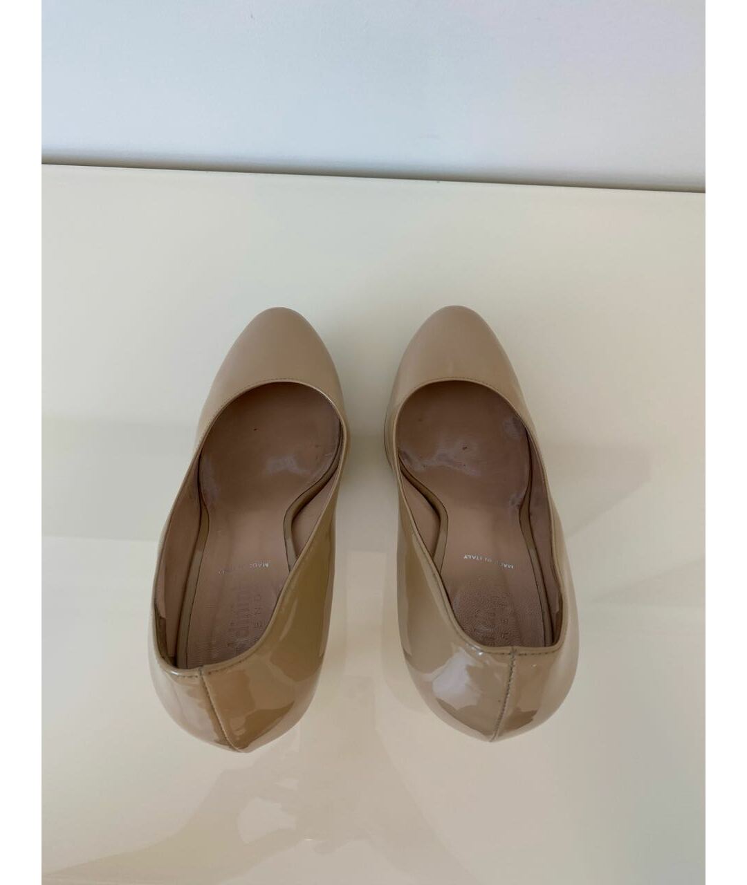 BALDININI Бежевые туфли из лакированной кожи, фото 3