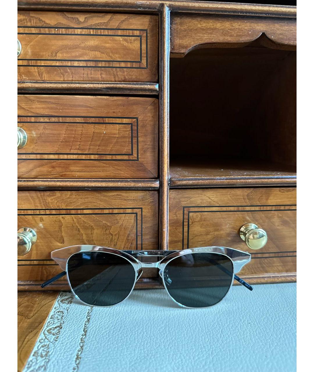 SAINT LAURENT Металлические солнцезащитные очки, фото 7