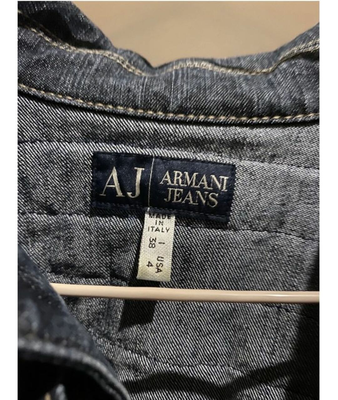 ARMANI JEANS Темно-синий деним жилет, фото 3