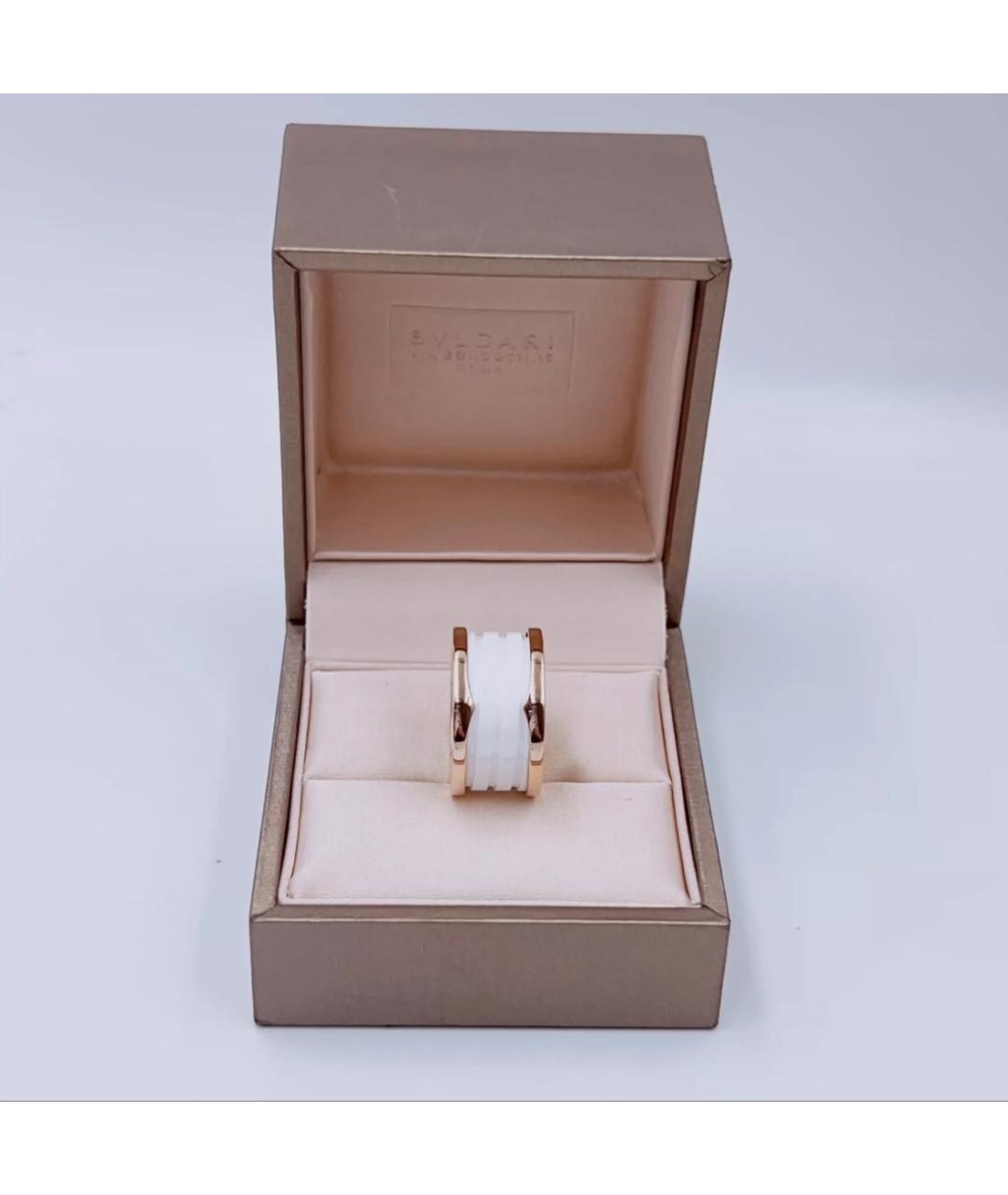BVLGARI Белое кольцо из розового золота, фото 2