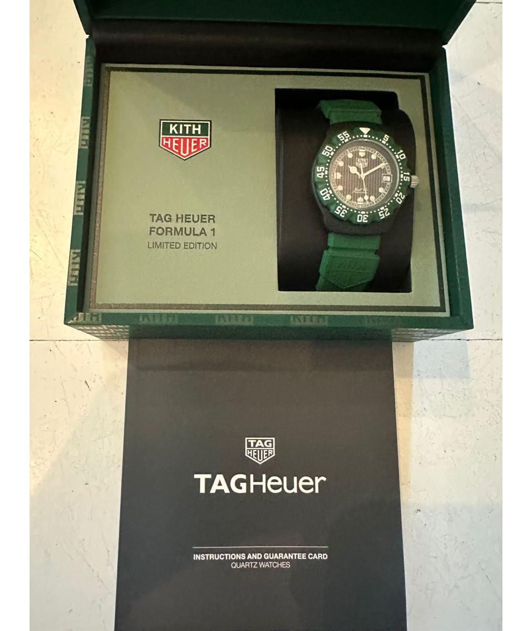 TAG HEUER Зеленые стальные часы, фото 4