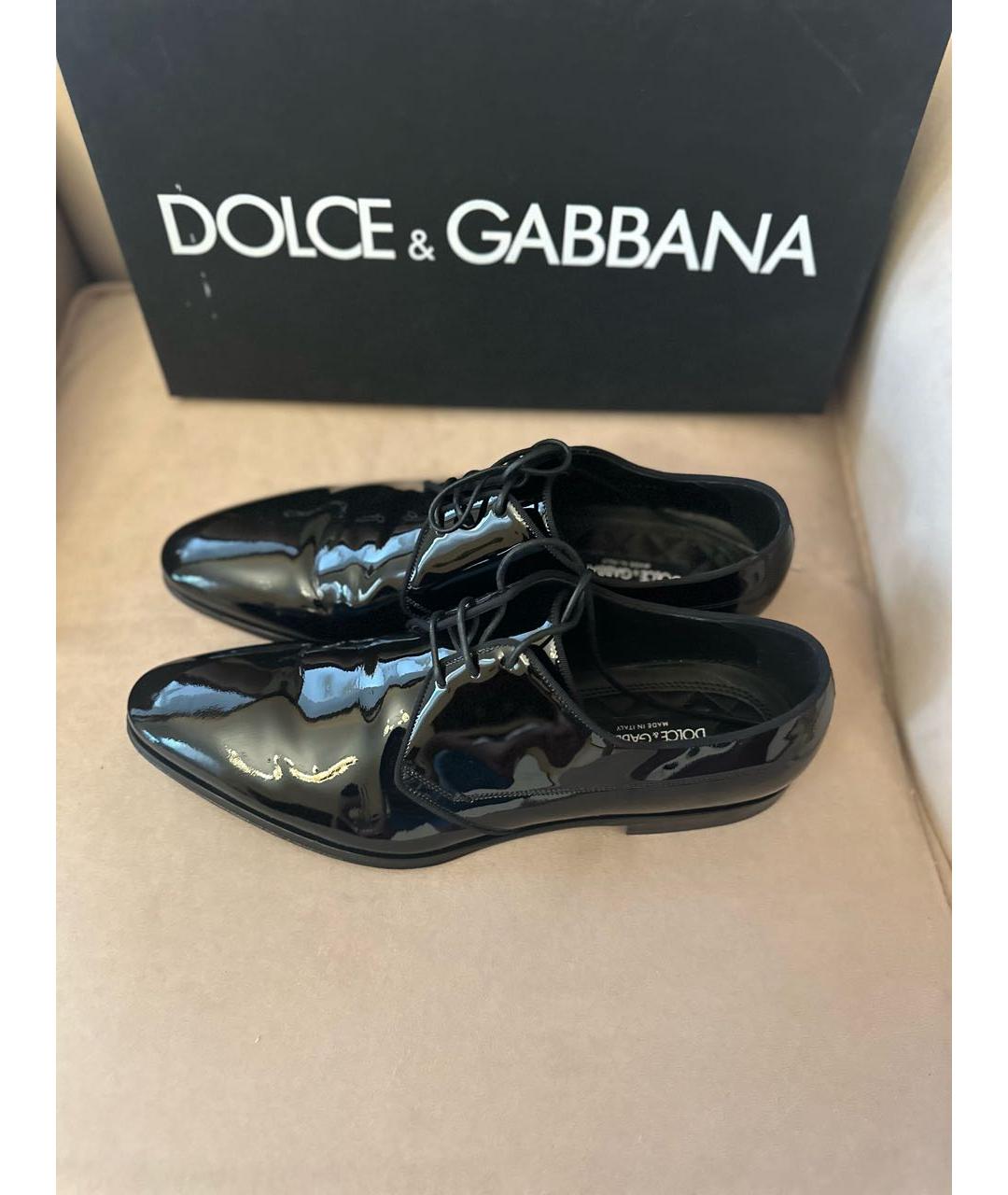 DOLCE&GABBANA Черные туфли из лакированной кожи, фото 2