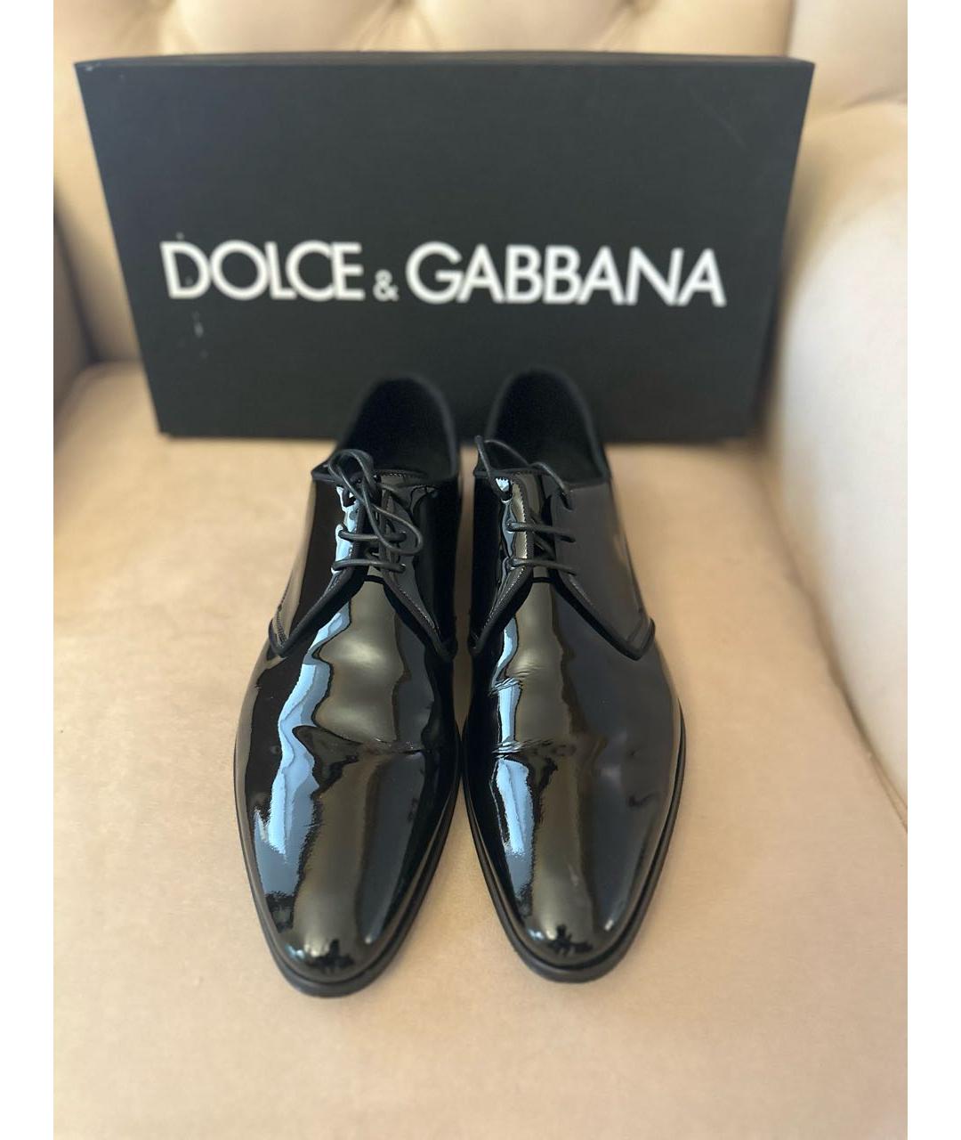 DOLCE&GABBANA Черные туфли из лакированной кожи, фото 3