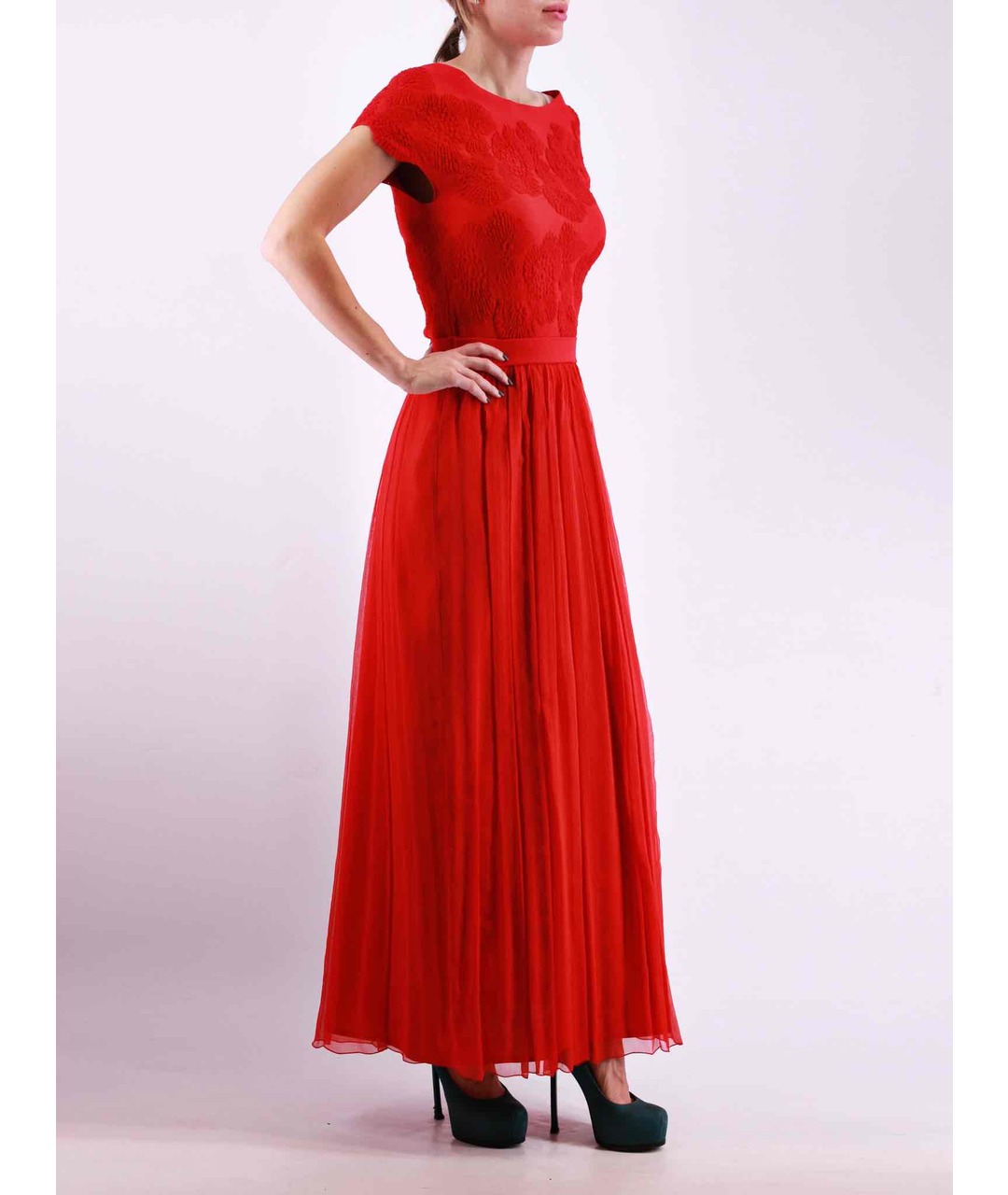 D.EXTERIOR Красное вискозное повседневное платье, фото 2