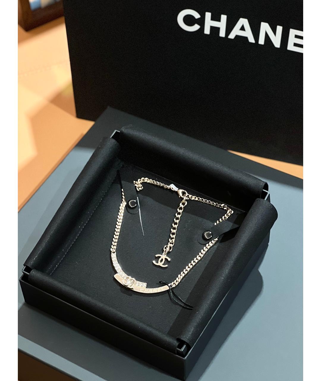 CHANEL Серебряное латунное колье, фото 2