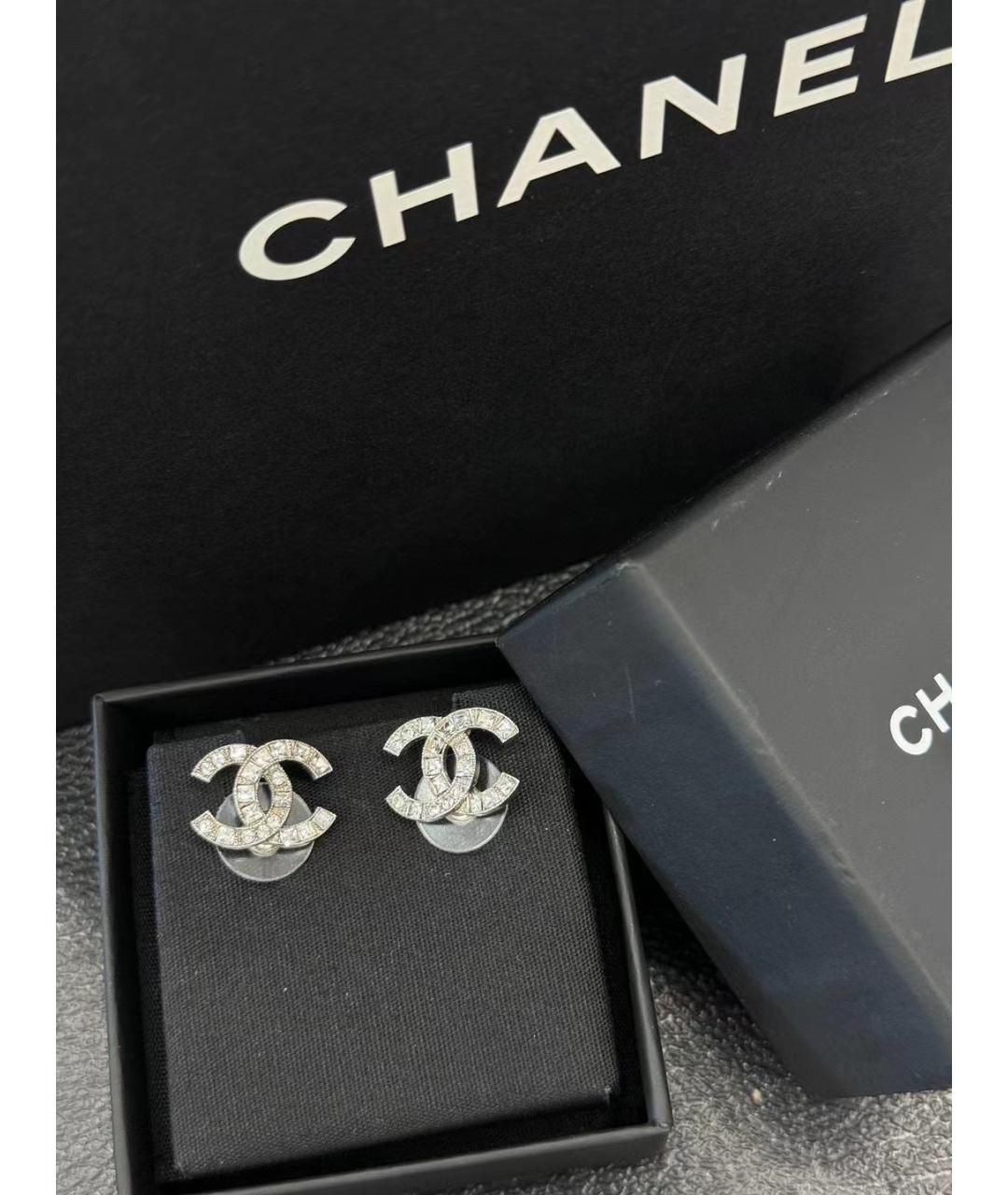 CHANEL Серебряные латунные серьги, фото 2