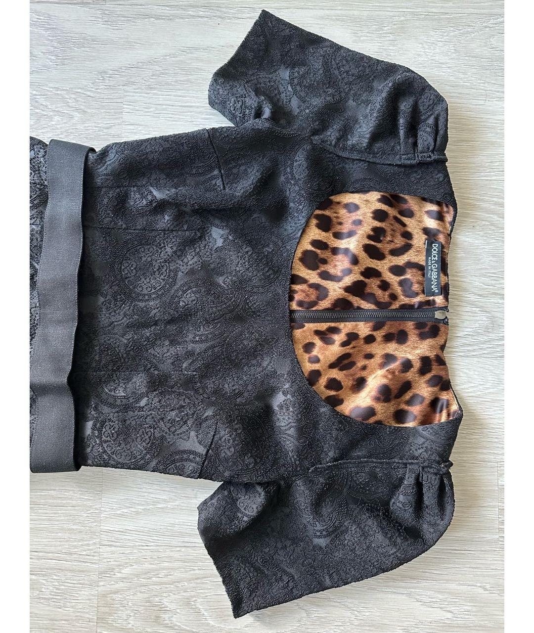 DOLCE&GABBANA Черное ацетатное коктейльное платье, фото 3