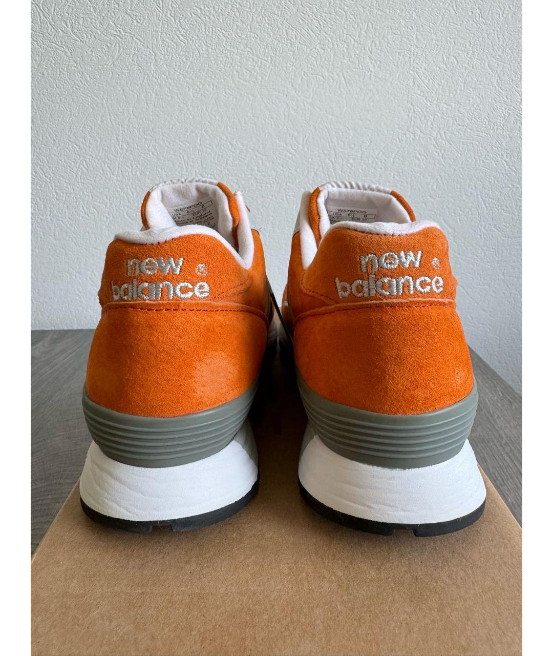 NEW BALANCE Оранжевое замшевые кроссовки, фото 4