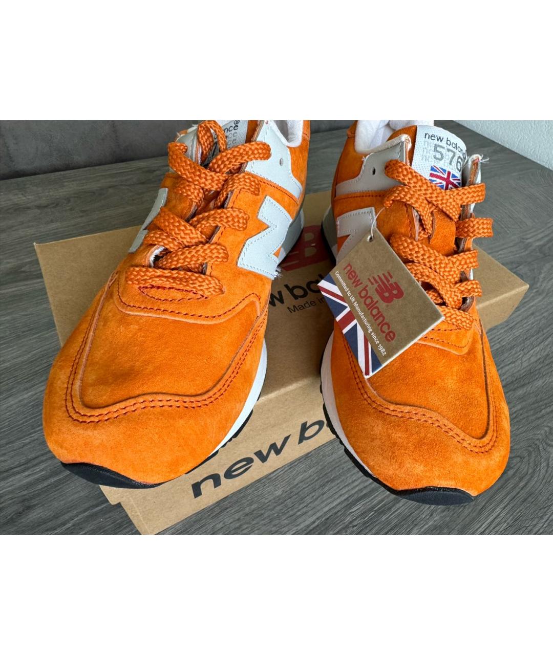NEW BALANCE Оранжевое замшевые кроссовки, фото 7