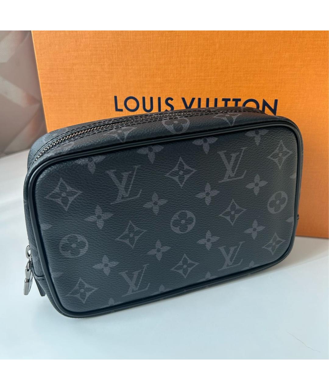 LOUIS VUITTON Антрацитовая косметичка, фото 6