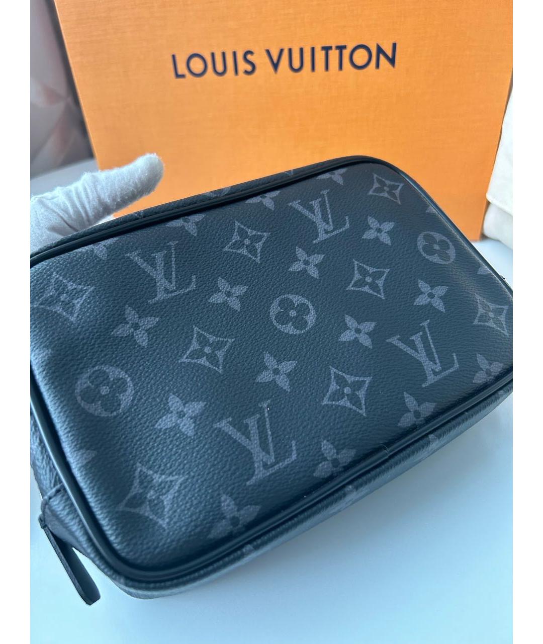 LOUIS VUITTON Антрацитовая косметичка, фото 3