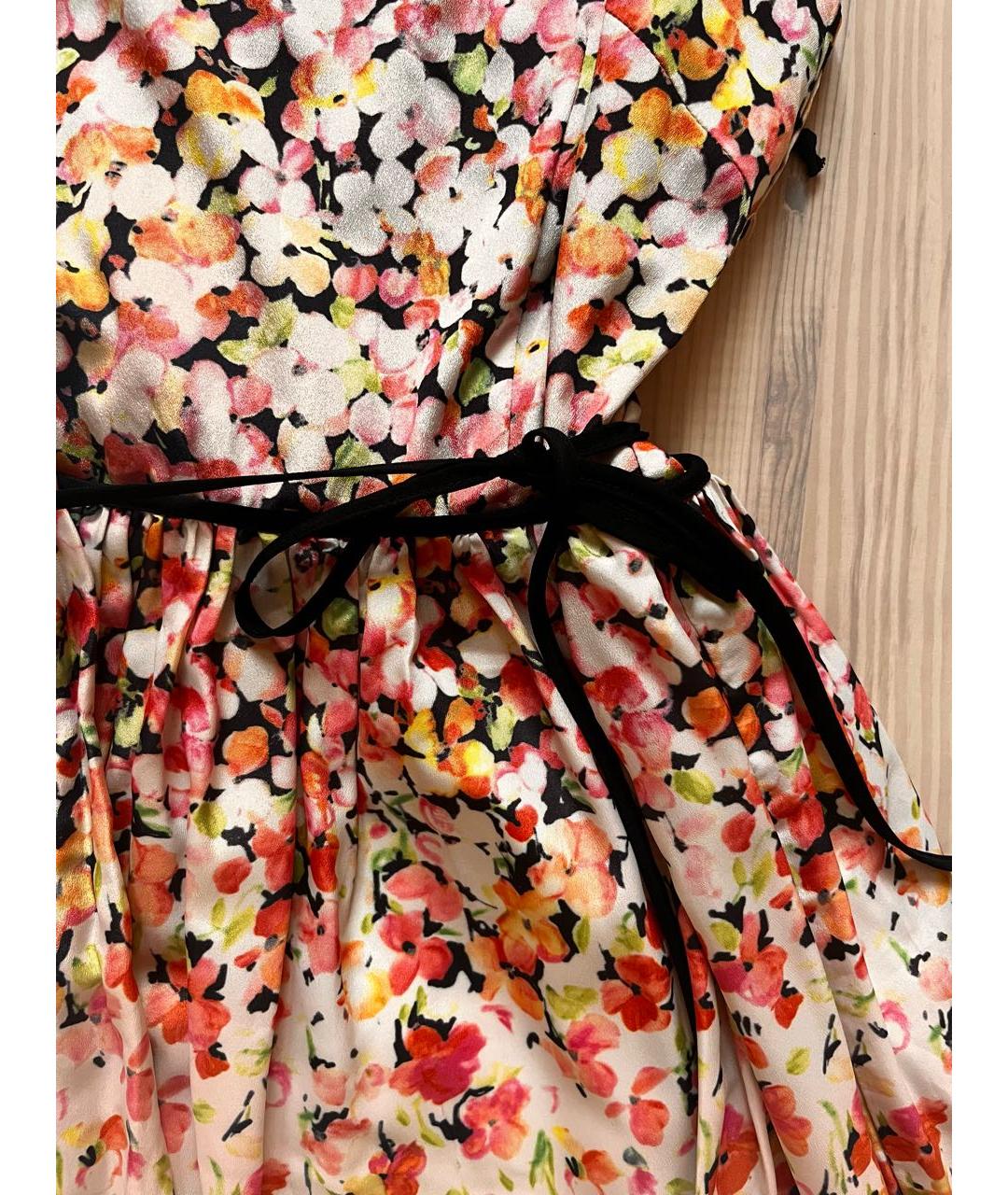 RED VALENTINO Мульти шелковое повседневное платье, фото 4