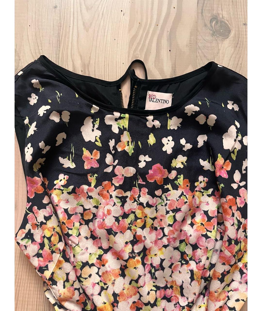 RED VALENTINO Мульти шелковое повседневное платье, фото 3