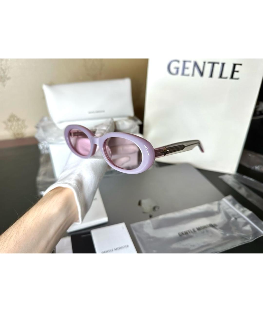 GENTLE MONSTER Розовые пластиковые солнцезащитные очки, фото 2