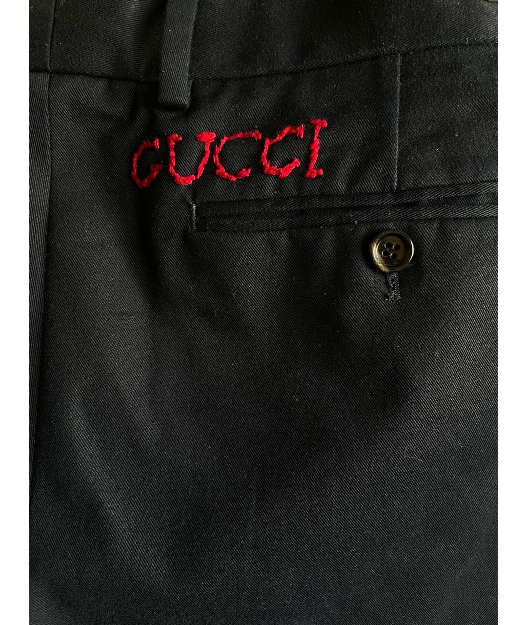 GUCCI Темно-синие повседневные брюки, фото 2