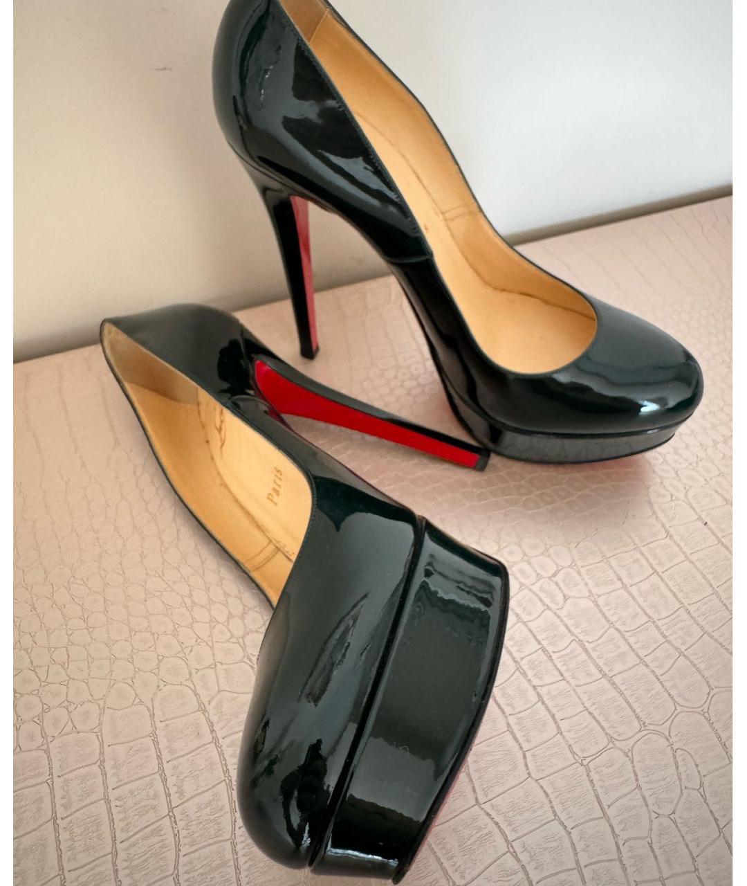 CHRISTIAN LOUBOUTIN Черные туфли из лакированной кожи, фото 2