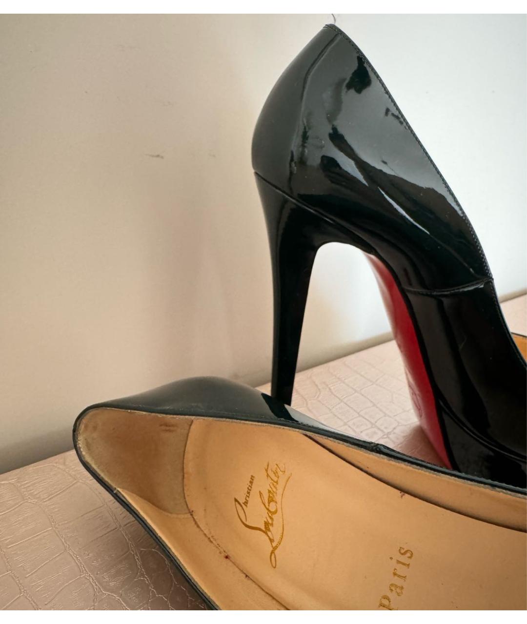 CHRISTIAN LOUBOUTIN Черные туфли из лакированной кожи, фото 5