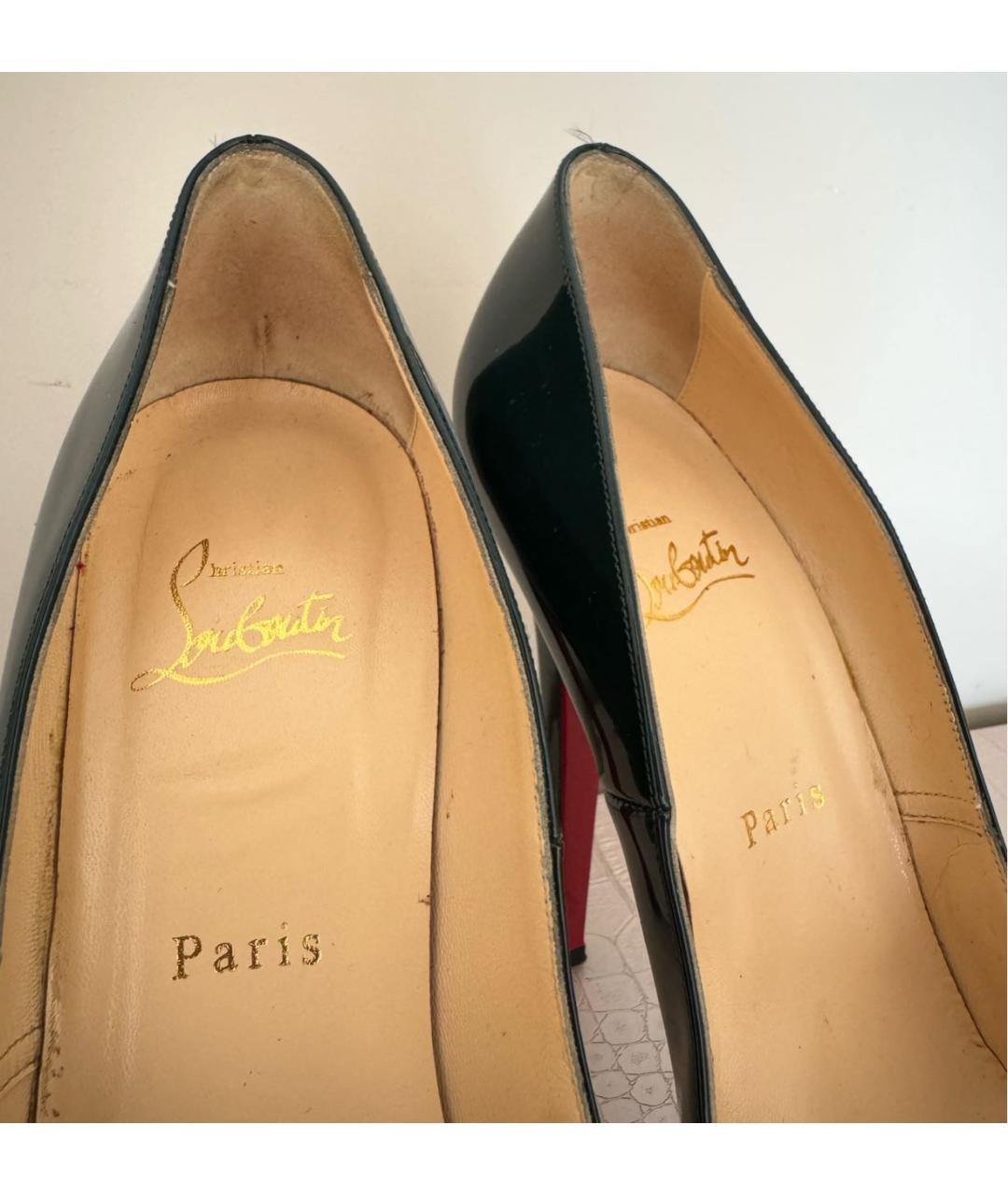 CHRISTIAN LOUBOUTIN Черные туфли из лакированной кожи, фото 6