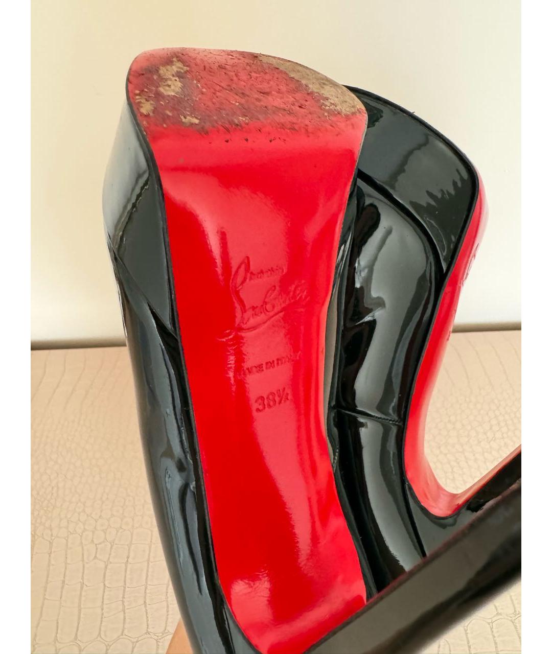 CHRISTIAN LOUBOUTIN Черные туфли из лакированной кожи, фото 7