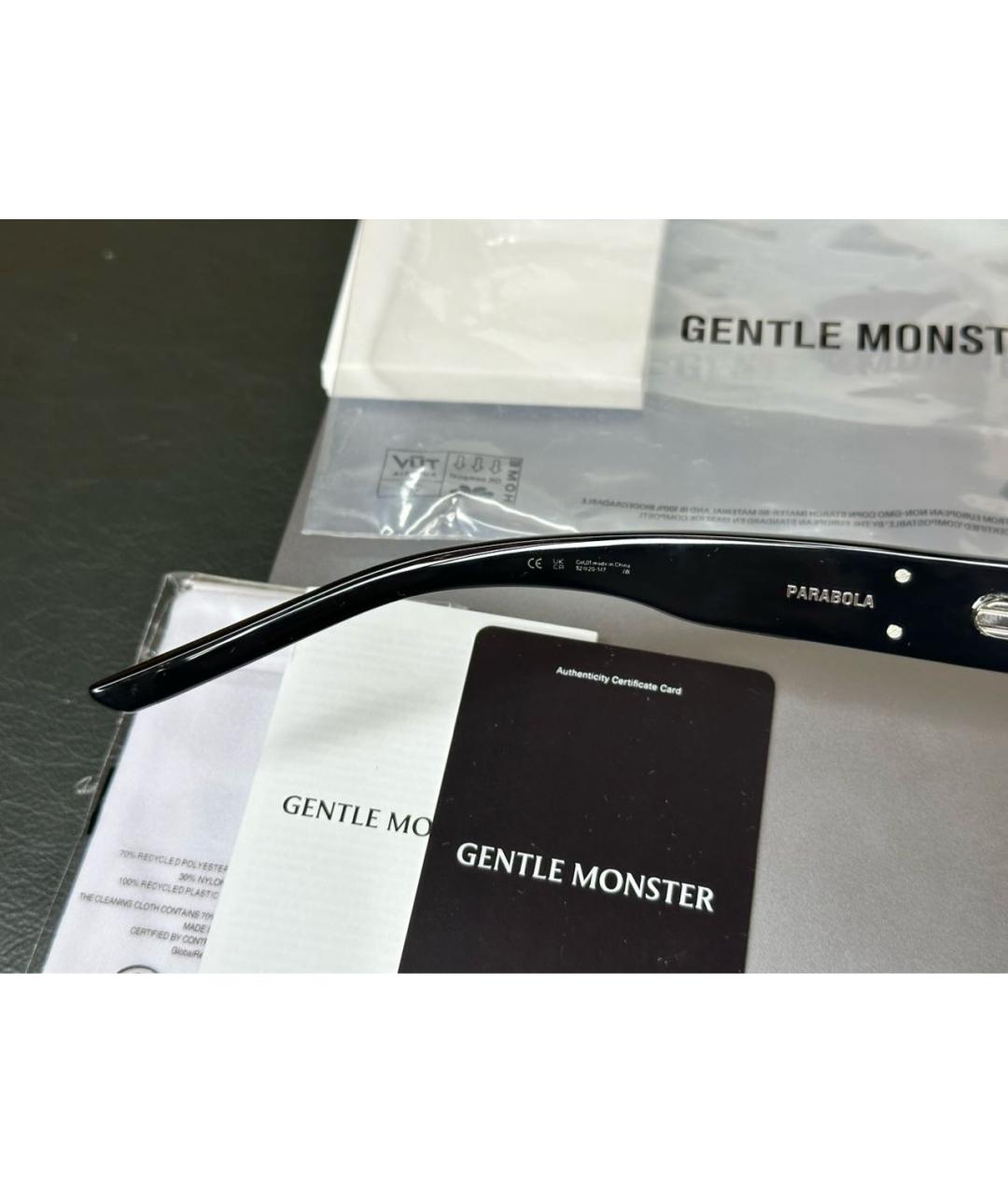 GENTLE MONSTER Черные пластиковые солнцезащитные очки, фото 8