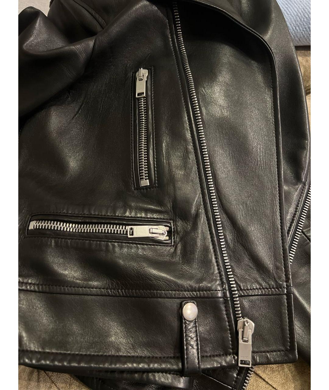 SAINT LAURENT Черная кожаная куртка, фото 7
