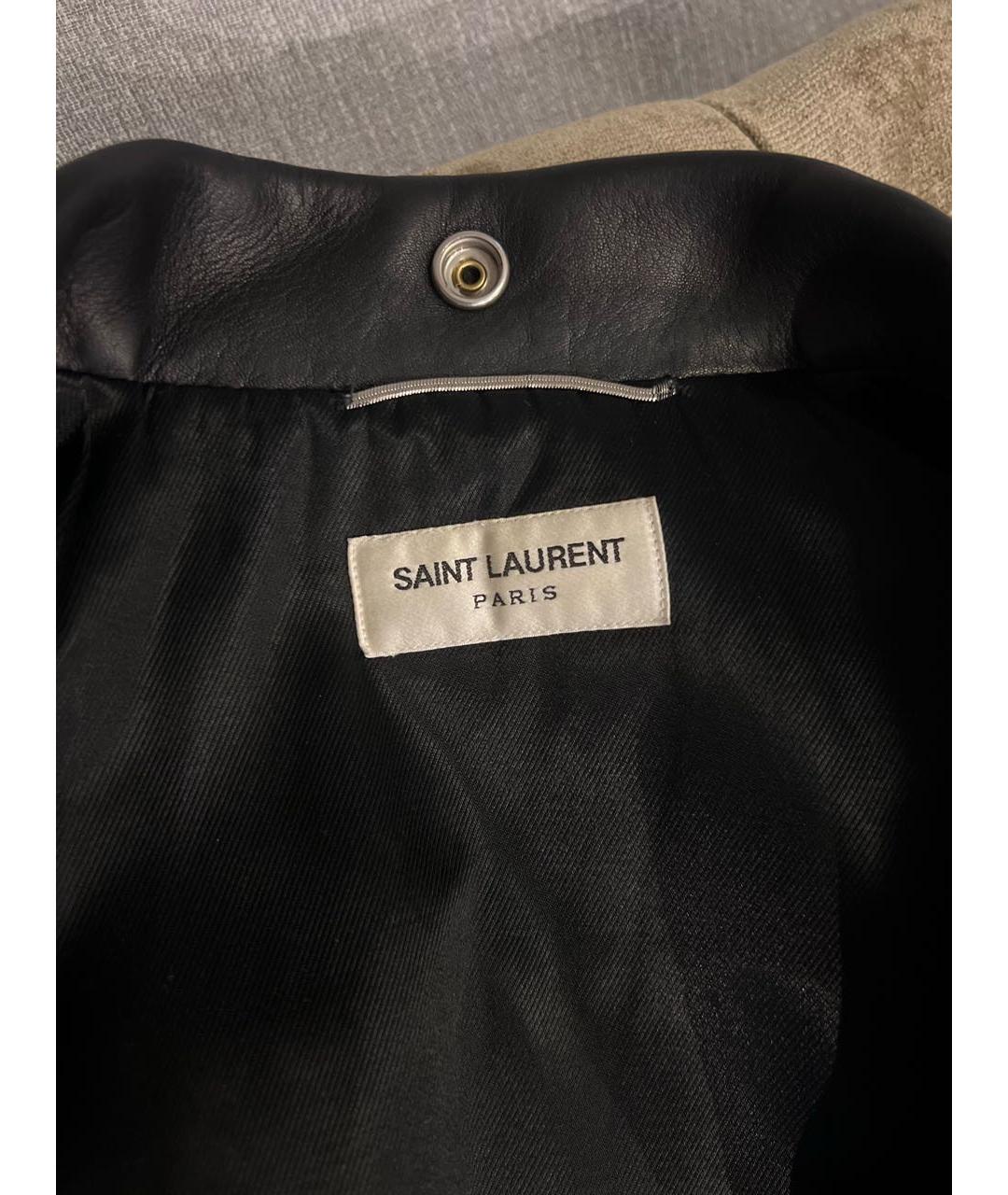 SAINT LAURENT Черная кожаная куртка, фото 3