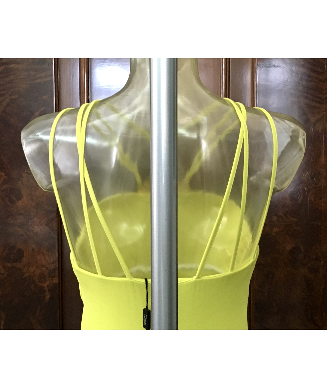 CLIPS Желтое вискозное платье, фото 5