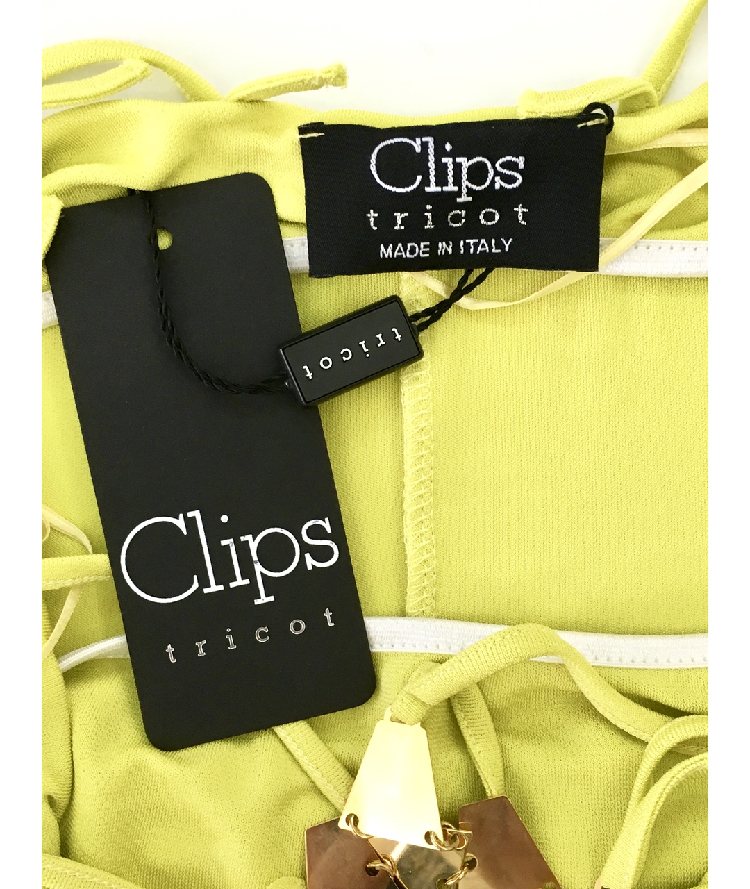 CLIPS Желтое вискозное платье, фото 3