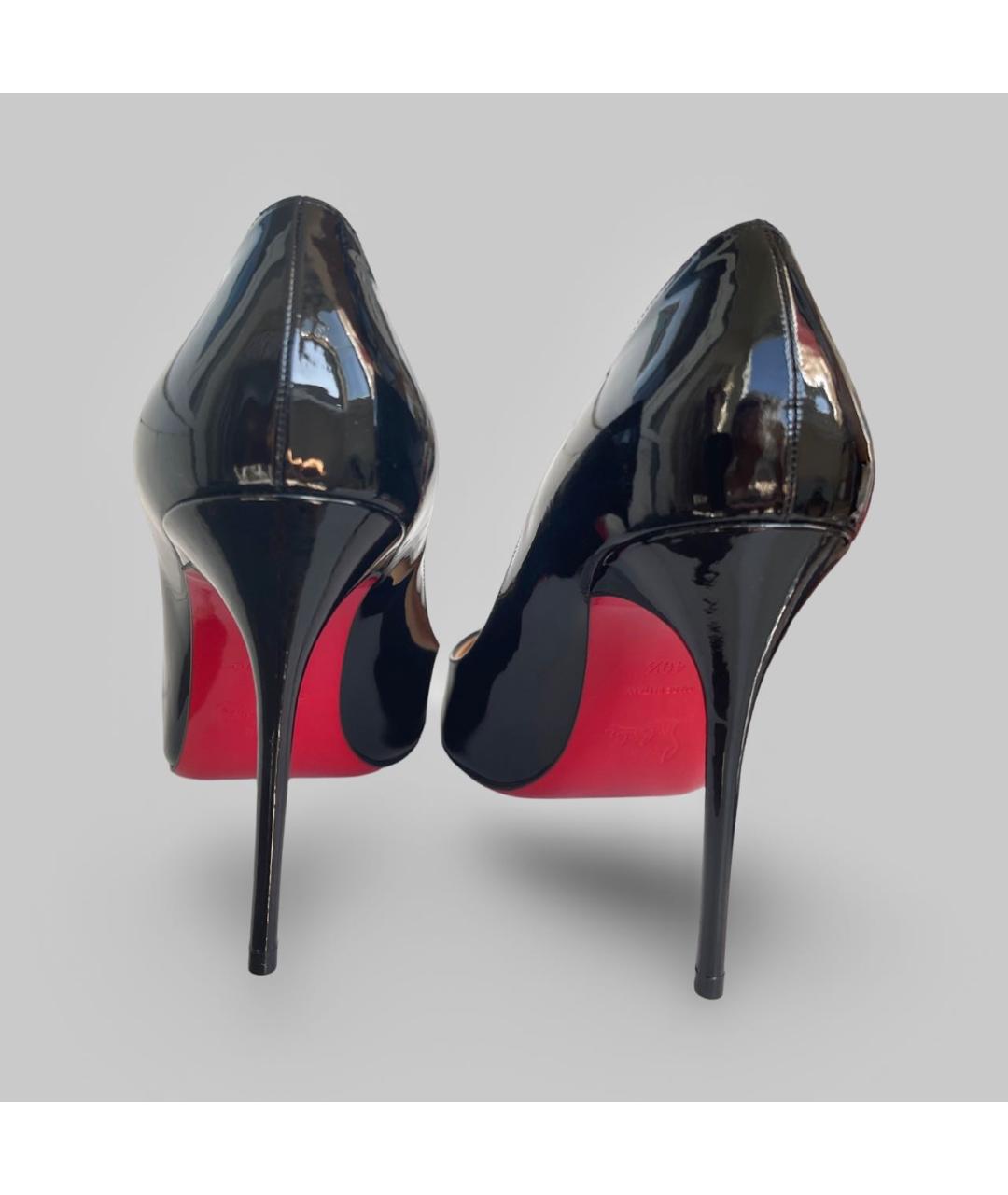 CHRISTIAN LOUBOUTIN Черные туфли из лакированной кожи, фото 4