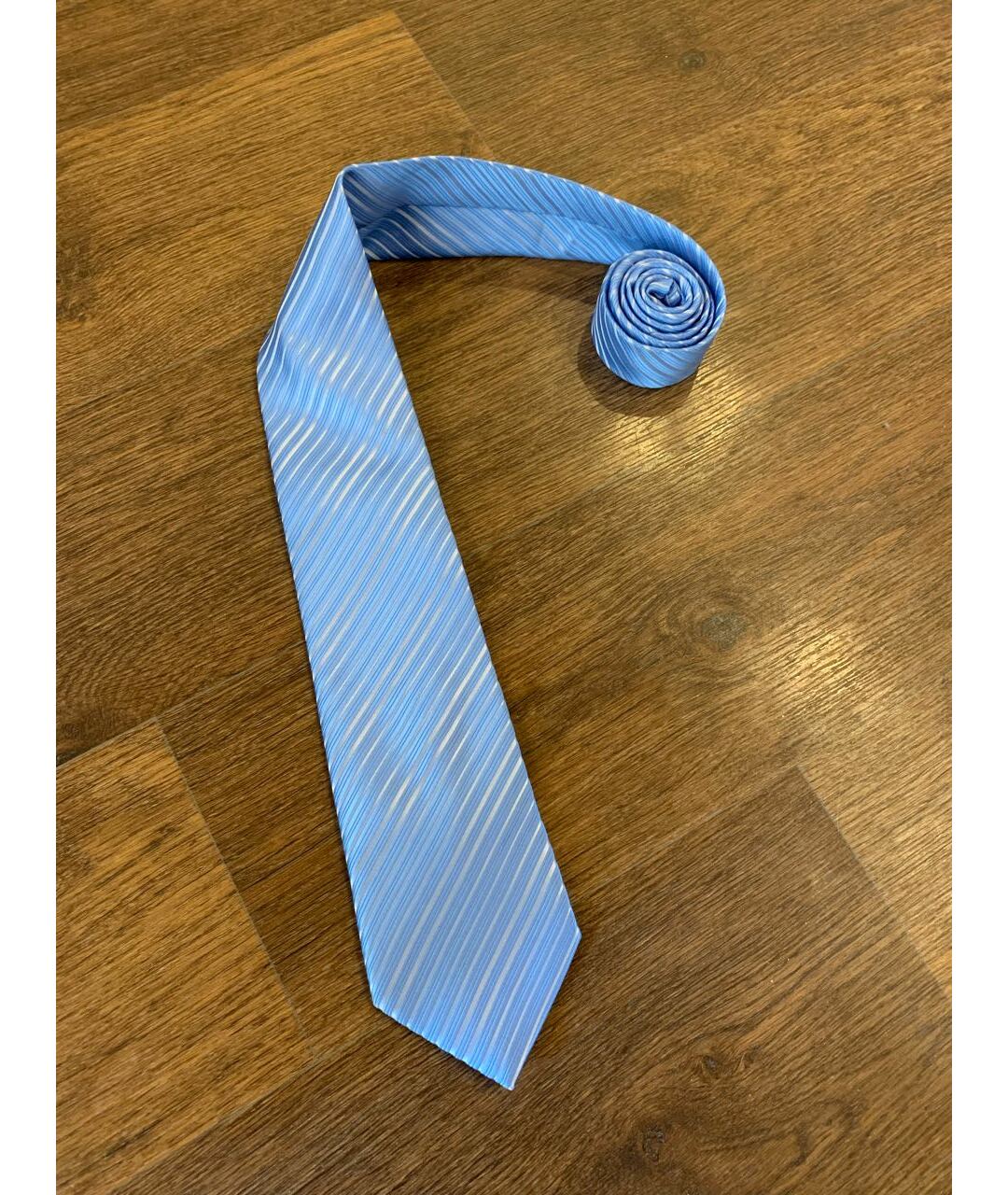 ARMANI COLLEZIONI Голубой шелковый галстук, фото 6