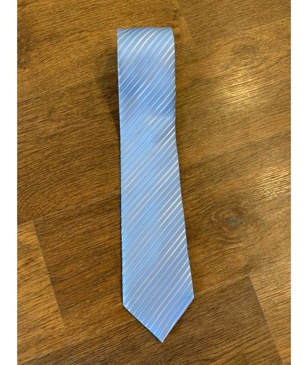ARMANI COLLEZIONI Голубой шелковый галстук, фото 2