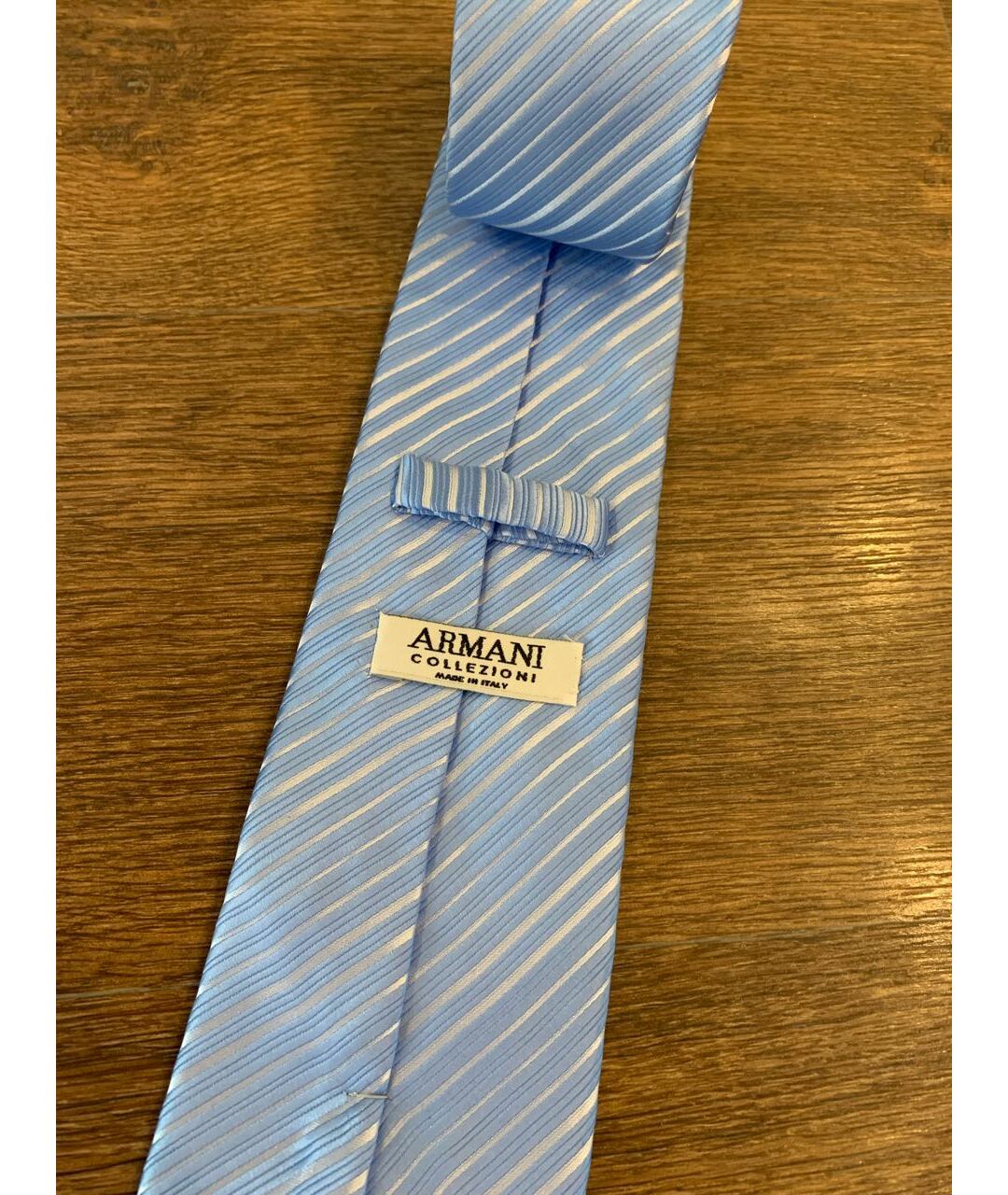 ARMANI COLLEZIONI Голубой шелковый галстук, фото 4