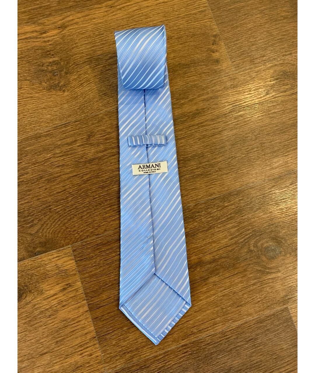 ARMANI COLLEZIONI Голубой шелковый галстук, фото 3