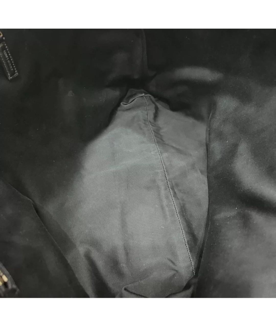 SAINT LAURENT Черная кожаная сумка тоут, фото 6