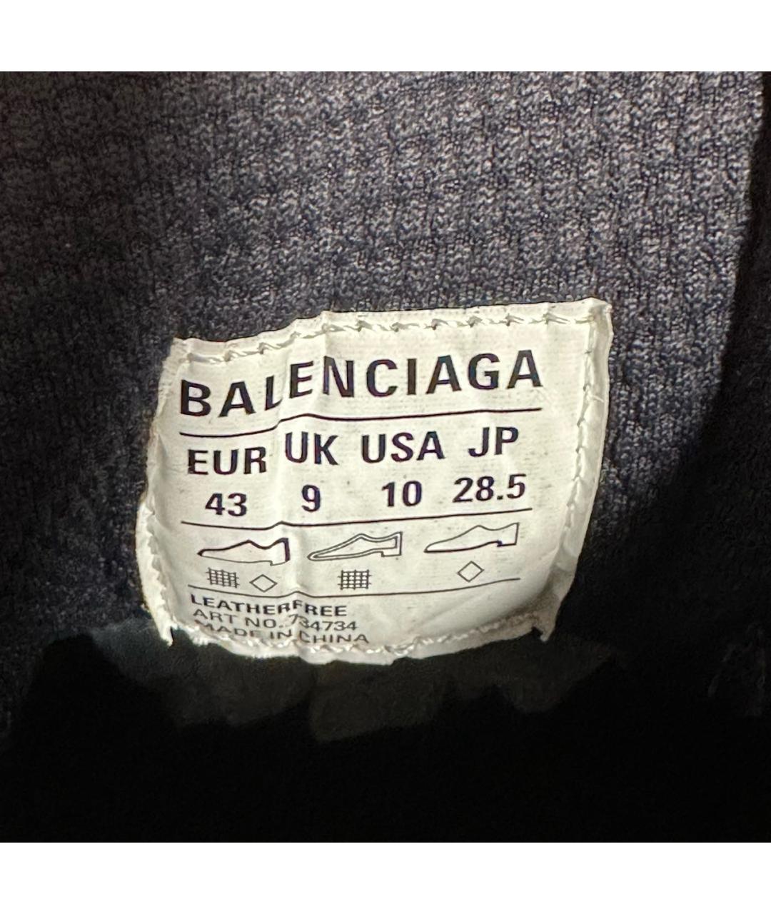 BALENCIAGA Черные текстильные низкие кроссовки / кеды, фото 6